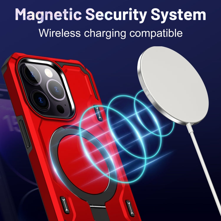 For iPhone 11 Pro Max Patronus MagSafe Magnetic Holder Phone Case(Red) - free shipping - PMC TechLife - Order now!