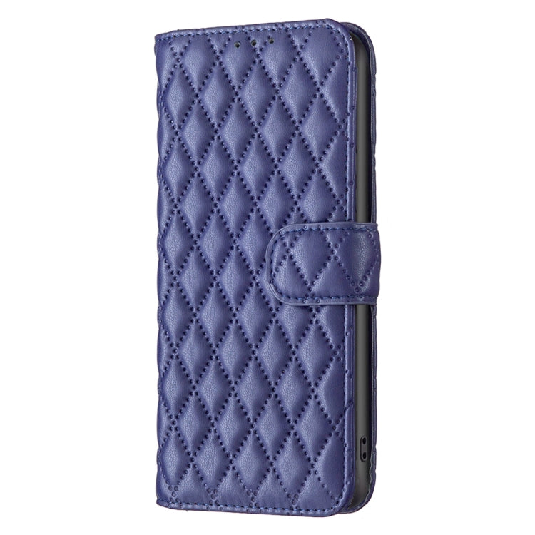 For Realme 12+ 5G Diamond Lattice Wallet Flip Leather Phone Case(Blue) - Realme Cases by PMC Jewellery | Online Shopping South Africa | PMC Jewellery | Buy Now Pay Later Mobicred