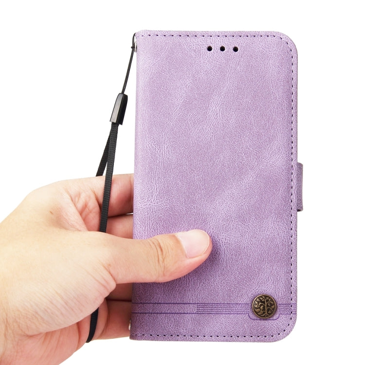 For Google Pixel 9 Skin Feel Life Tree Metal Button Leather Phone Case(Purple) - Google Cases by PMC TechLife | Online Shopping South Africa | PMC TechLife | Buy Now Pay Later Mobicred