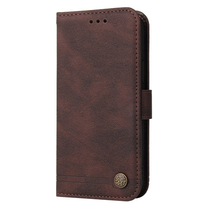 For Google Pixel 9 Skin Feel Life Tree Metal Button Leather Phone Case(Brown) - Google Cases by PMC Jewellery | Online Shopping South Africa | PMC Jewellery | Buy Now Pay Later Mobicred