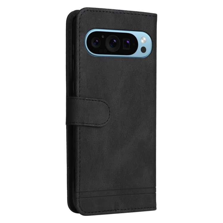 For Google Pixel 9 Skin Feel Life Tree Metal Button Leather Phone Case(Black) - Google Cases by PMC Jewellery | Online Shopping South Africa | PMC Jewellery | Buy Now Pay Later Mobicred