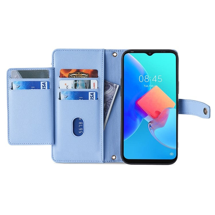 For Infinix Note 40 Pro 5G Sheep Texture Cross-body Zipper Wallet Leather Phone Case(Blue) - Infinix Cases by PMC TechLife | Online Shopping South Africa | PMC TechLife | Buy Now Pay Later Mobicred