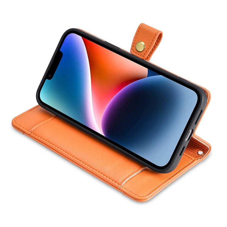 For Tecno Camon 20 Pro 4G Sheep Texture Cross-body Zipper Wallet Leather Phone Case(Orange) - Tecno Cases by PMC TechLife | Online Shopping South Africa | PMC TechLife | Buy Now Pay Later Mobicred