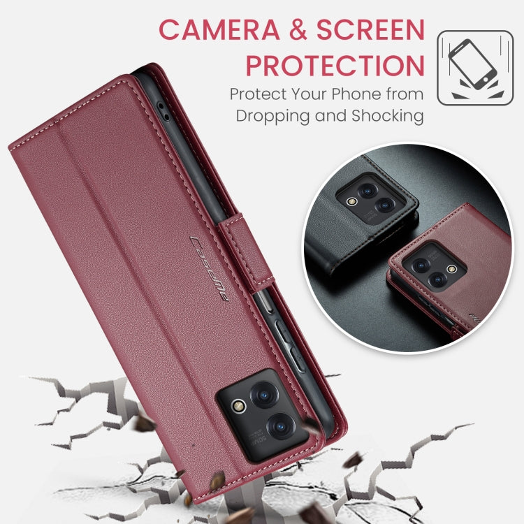 For Motorola Moto G Stylus 5G 2023 CaseMe 023 Butterfly Buckle Litchi Texture RFID Anti-theft Leather Phone Case(Wine Red) - Motorola Cases by CaseMe | Online Shopping South Africa | PMC Jewellery | Buy Now Pay Later Mobicred