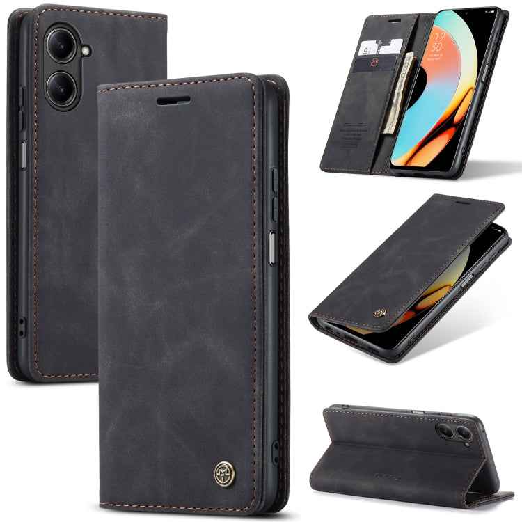 For Realme 10 Pro 5G CaseMe 013 Multifunctional Horizontal Flip Leather Phone Case(Black) - Realme Cases by CaseMe | Online Shopping South Africa | PMC Jewellery | Buy Now Pay Later Mobicred