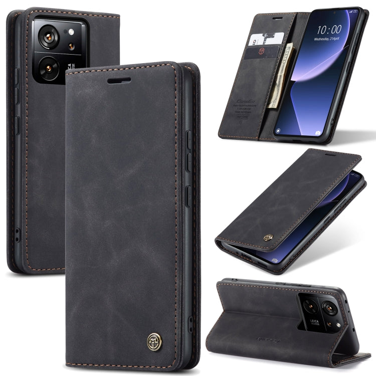 For Xiaomi 13T/13T Pro CaseMe 013 Multifunctional Horizontal Flip Leather Phone Case(Black) - Xiaomi Cases by CaseMe | Online Shopping South Africa | PMC Jewellery | Buy Now Pay Later Mobicred