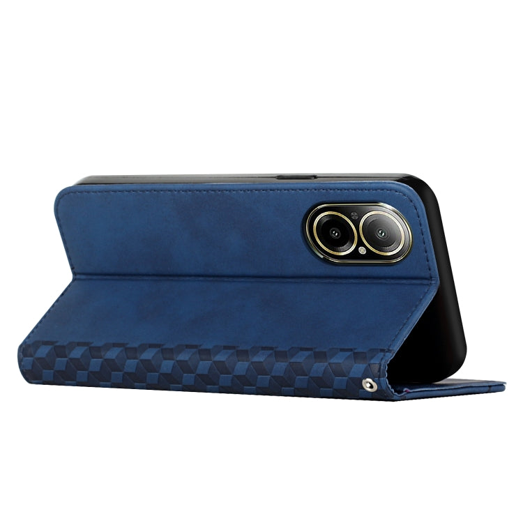 For Realme C67 4G Global Diamond Splicing Skin Feel Magnetic Leather Phone Case(Blue) - Realme Cases by PMC TechLife | Online Shopping South Africa | PMC TechLife