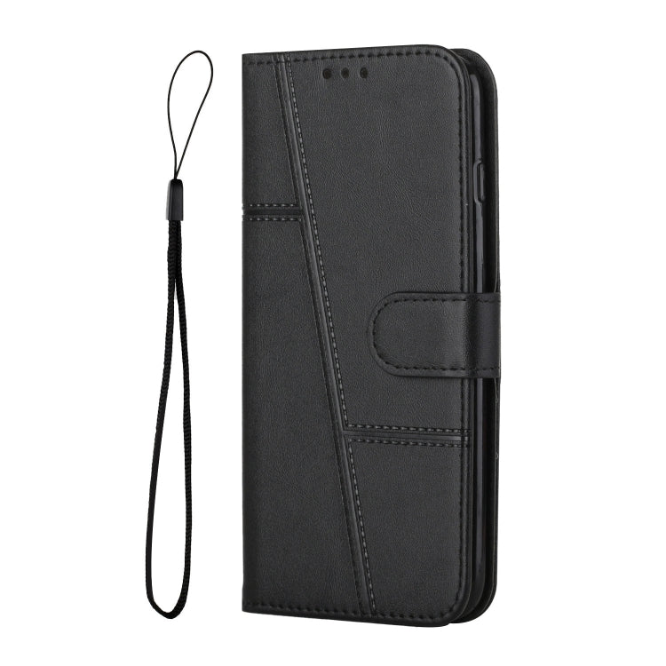 For Xiaomi Redmi Note 13 Pro 4G Global Stitching Calf Texture Buckle Leather Phone Case(Black) - Note 13 Pro Cases by PMC TechLife | Online Shopping South Africa | PMC TechLife | Buy Now Pay Later Mobicred