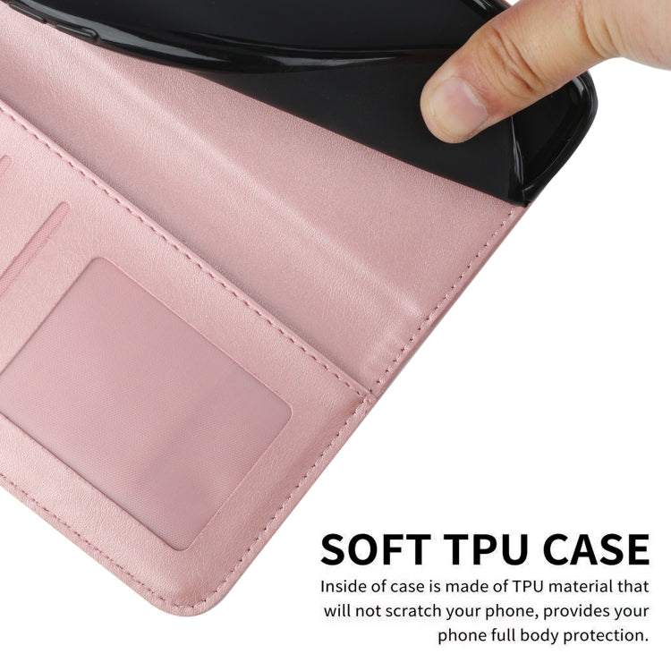 For Xiaomi Redmi Note 13 4G Global Stitching Calf Texture Buckle Leather Phone Case(Rose Gold) - Note 13 Cases by PMC TechLife | Online Shopping South Africa | PMC TechLife | Buy Now Pay Later Mobicred
