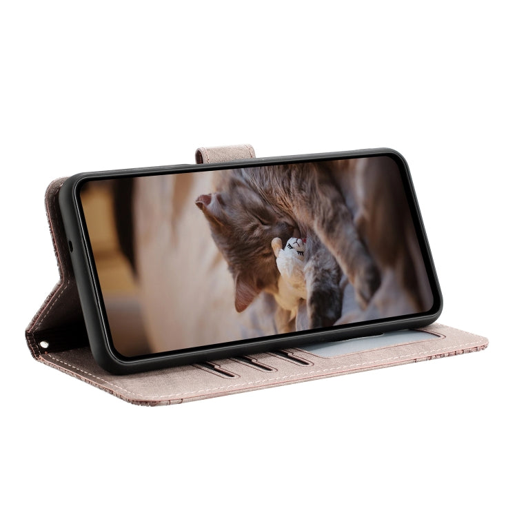 For iPhone 16 Cat Embossing Pattern Leather Phone Case with Lanyard(Grey) - free shipping - PMC TechLife - Order now!