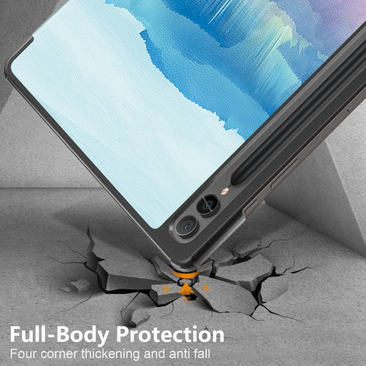 For Samsung Galaxy Tab S9+ Custer Painted 3-Fold Holder Smart Leather Tablet Case(Dream Deer) - free shipping - PMC Jewellery - Order now!