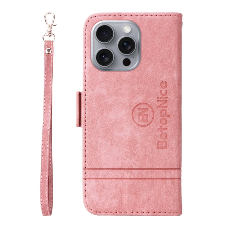 For iPhone 16 Pro Max BETOPNICE Dual-side Buckle Leather Phone Case(Pink) - iPhone 16 Pro Max Cases by BETOPNICE | Online Shopping South Africa | PMC Jewellery | Buy Now Pay Later Mobicred