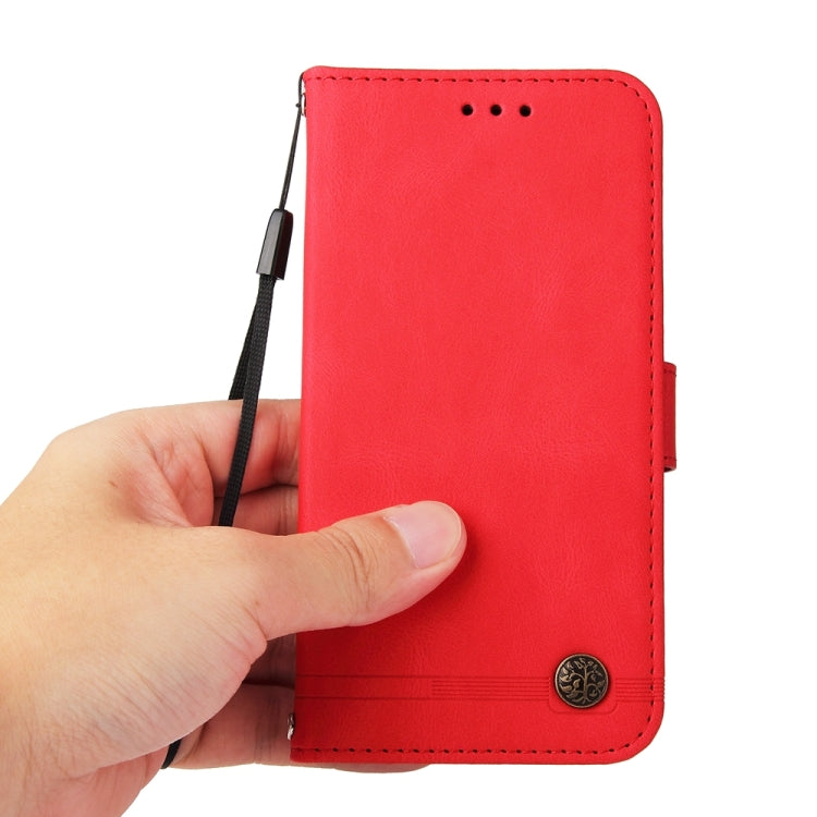 For iPhone 16 Skin Feel Life Tree Leather Phone Case(Red) - iPhone 16 Cases by PMC TechLife | Online Shopping South Africa | PMC TechLife | Buy Now Pay Later Mobicred