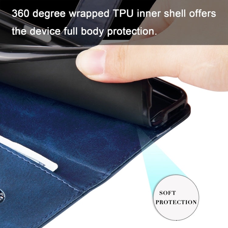 For iPhone 16 Pro Fashion Calf Texture Zipper Leather Phone Case(Blue) - iPhone 16 Pro Cases by PMC TechLife | Online Shopping South Africa | PMC TechLife | Buy Now Pay Later Mobicred