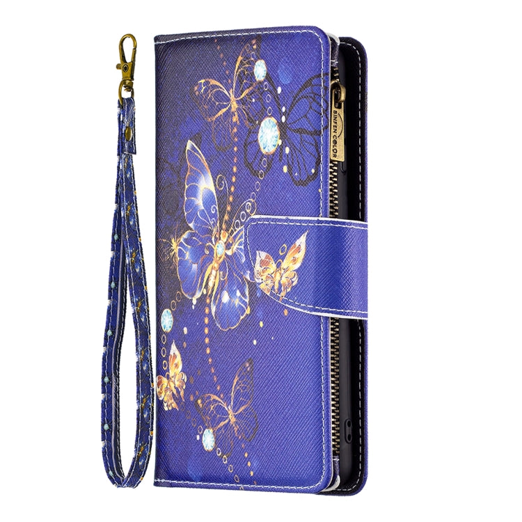 For iPhone 16 Colored Drawing Pattern Zipper Phone Leather Case(Purple Butterfly) - free shipping - PMC TechLife - Order now!