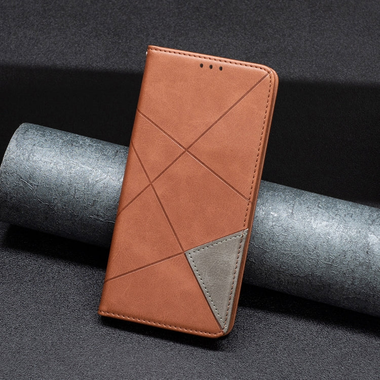 For iPhone 16 Pro Rhombus Texture Magnetic Leather Phone Case(Brown) - iPhone 16 Pro Cases by PMC TechLife | Online Shopping South Africa | PMC TechLife | Buy Now Pay Later Mobicred