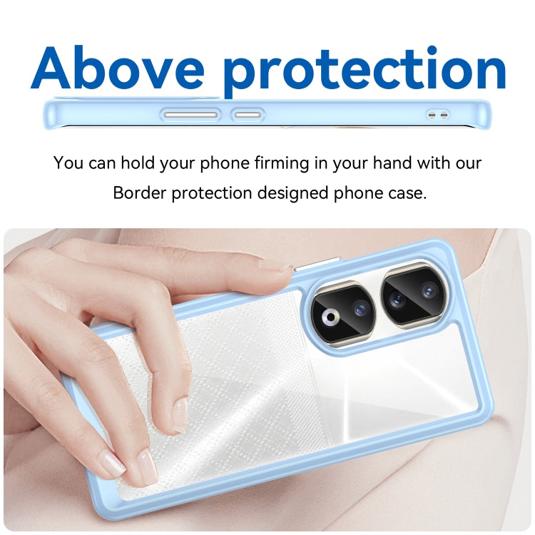 For Honor 80 Pro Colorful Series Acrylic Hybrid TPU Phone Case(Blue) - Honor Cases by PMC TechLife | Online Shopping South Africa | PMC TechLife | Buy Now Pay Later Mobicred