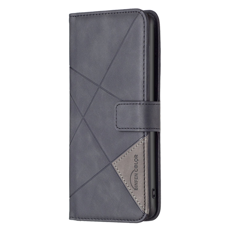 For iPhone 16 Pro Magnetic Buckle Rhombus Texture Leather Phone Case(Black) - iPhone 16 Pro Cases by PMC TechLife | Online Shopping South Africa | PMC TechLife | Buy Now Pay Later Mobicred