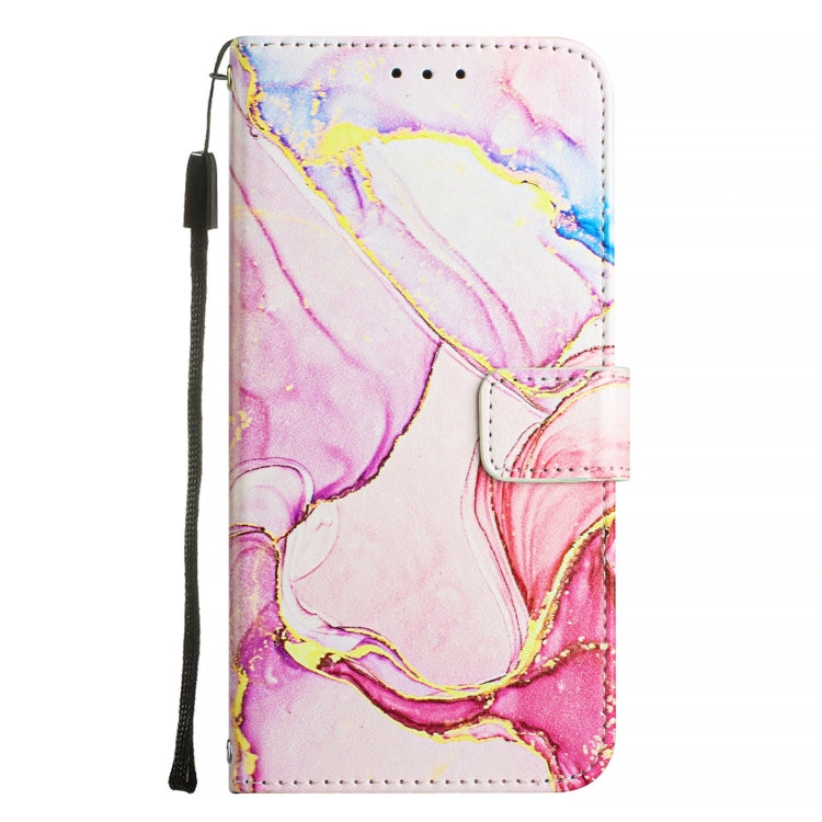 For iPhone 16 Plus PT003 Marble Pattern Flip Leather Phone Case(Rose Gold) - iPhone 16 Plus Cases by PMC TechLife | Online Shopping South Africa | PMC TechLife | Buy Now Pay Later Mobicred
