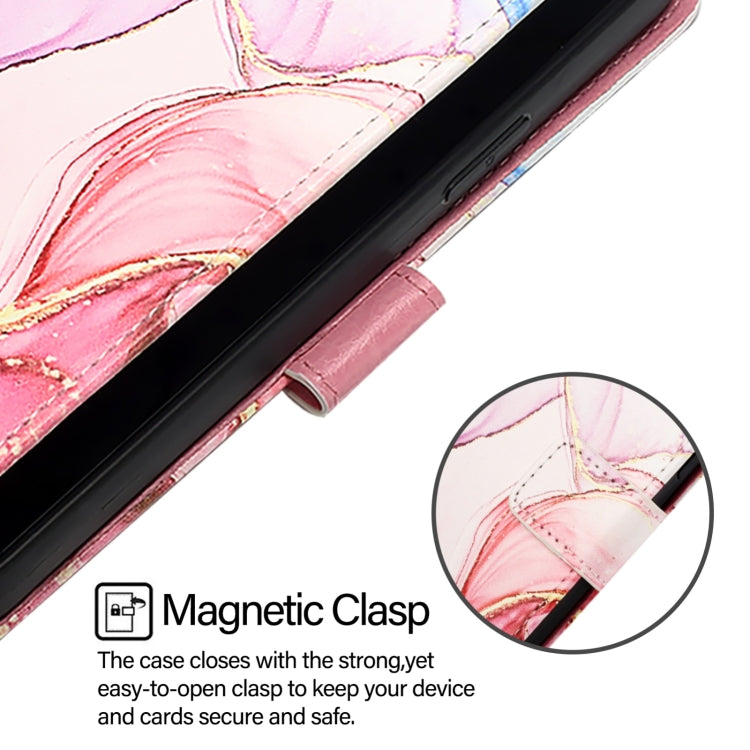 For iPhone 16 Plus PT003 Marble Pattern Flip Leather Phone Case(Rose Gold) - iPhone 16 Plus Cases by PMC TechLife | Online Shopping South Africa | PMC TechLife | Buy Now Pay Later Mobicred