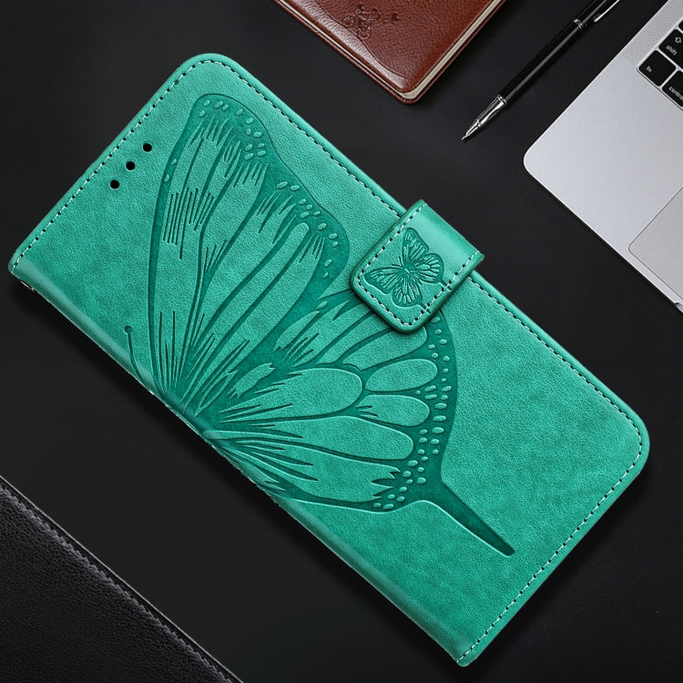For iPhone 16 Pro Embossed Butterfly Leather Phone Case(Green) - iPhone 16 Pro Cases by PMC TechLife | Online Shopping South Africa | PMC TechLife | Buy Now Pay Later Mobicred