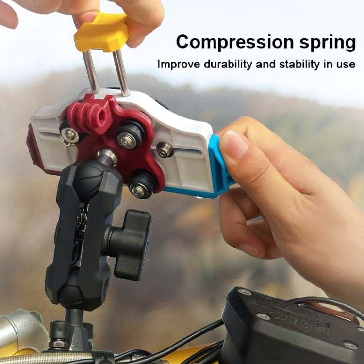 MOTOSLG Crab Motorcycle Phone Clamp Bracket M10 Ballhead Mount(Black) - Holder by MOTOLSG | Online Shopping South Africa | PMC TechLife | Buy Now Pay Later Mobicred