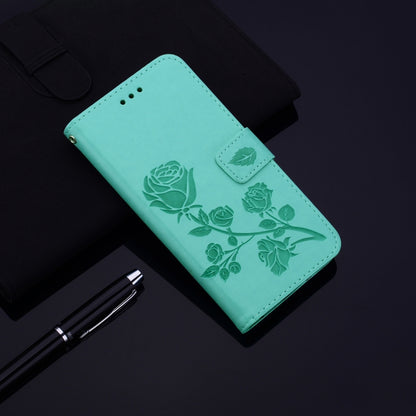 For Xiaomi Redmi Note 12 Pro 5G Global Rose Embossed Flip PU Leather Phone Case(Green) - Xiaomi Cases by PMC Jewellery | Online Shopping South Africa | PMC Jewellery | Buy Now Pay Later Mobicred