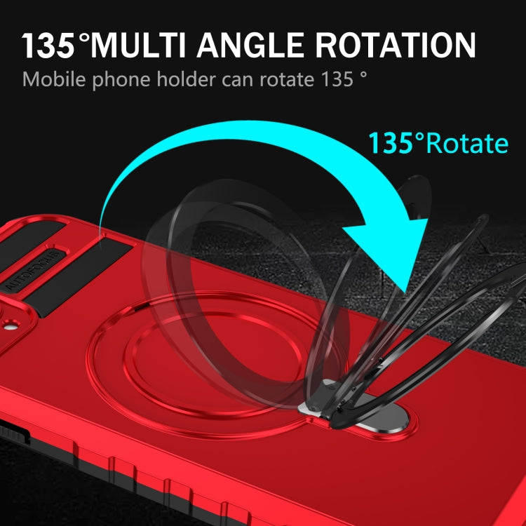 For iPhone 11 Pro MagSafe Magnetic Holder Phone Case(Red) - iPhone 11 Pro Cases by PMC TechLife | Online Shopping South Africa | PMC TechLife