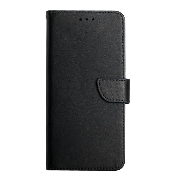 For OnePlus 13 Genuine Leather Fingerprint-proof Flip Phone Case(Black) - OnePlus Cases by PMC TechLife | Online Shopping South Africa | PMC TechLife | Buy Now Pay Later Mobicred