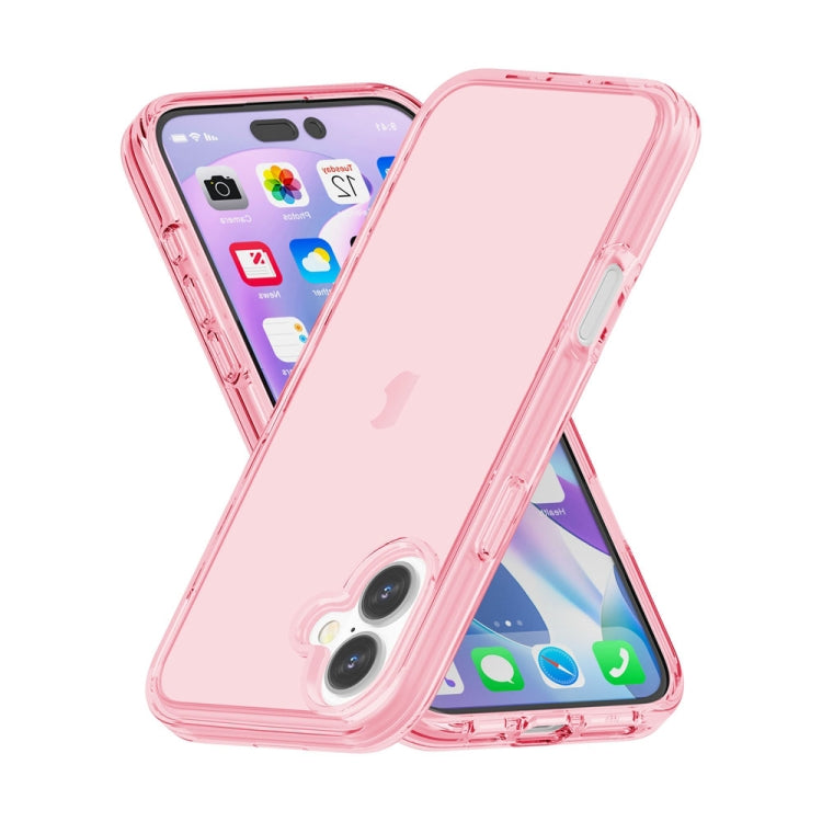 For iPhone 16 Plus Shockproof Terminator Transparent Phone Case(Pink) - iPhone 16 Plus Cases by PMC TechLife | Online Shopping South Africa | PMC TechLife | Buy Now Pay Later Mobicred