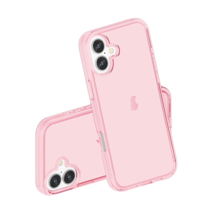 For iPhone 16 Shockproof Terminator Transparent Phone Case(Pink) - iPhone 16 Cases by PMC TechLife | Online Shopping South Africa | PMC TechLife | Buy Now Pay Later Mobicred