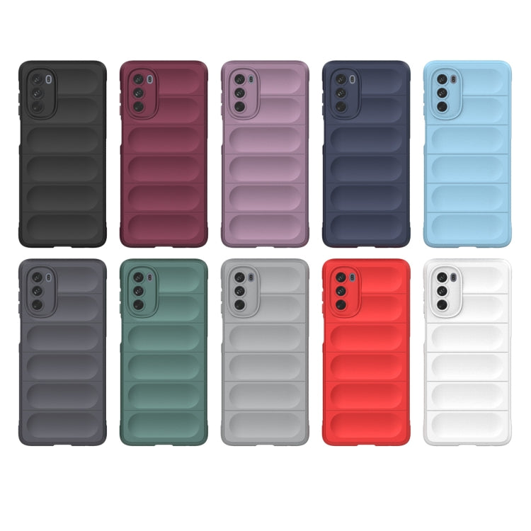 For Motorola Moto G62 5G Magic Shield TPU + Flannel Phone Case(Grey) - Motorola Cases by PMC TechLife | Online Shopping South Africa | PMC TechLife | Buy Now Pay Later Mobicred