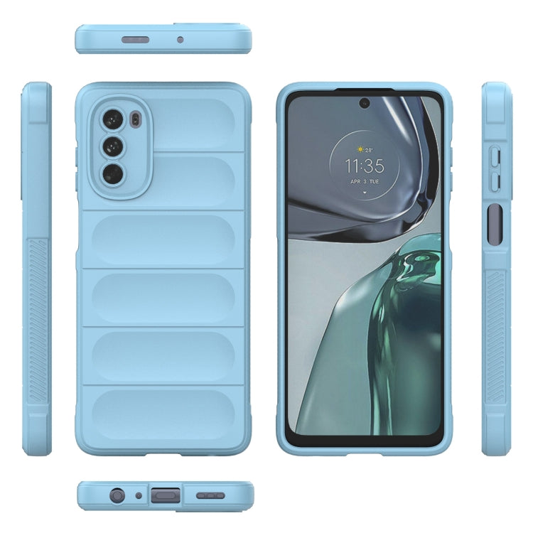 For Motorola Moto G62 5G Magic Shield TPU + Flannel Phone Case(Grey) - Motorola Cases by PMC TechLife | Online Shopping South Africa | PMC TechLife | Buy Now Pay Later Mobicred