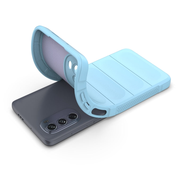 For Motorola Moto G62 5G Magic Shield TPU + Flannel Phone Case(Grey) - Motorola Cases by PMC TechLife | Online Shopping South Africa | PMC TechLife | Buy Now Pay Later Mobicred