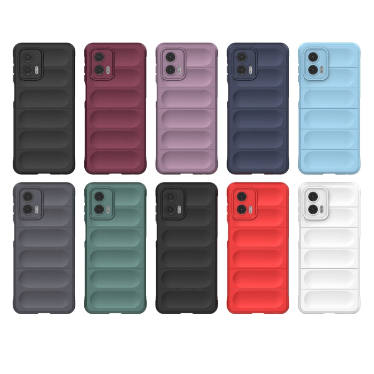 For Motorola Moto G73 5G Magic Shield TPU + Flannel Phone Case(Red) - Motorola Cases by PMC TechLife | Online Shopping South Africa | PMC TechLife | Buy Now Pay Later Mobicred