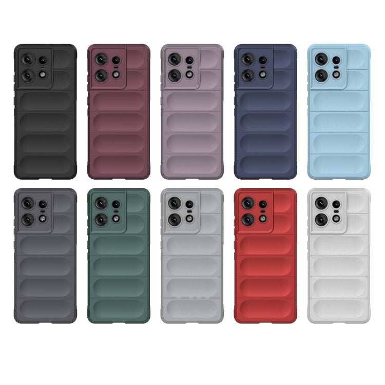 For Motorola Edge 50 Pro 5G Global Magic Shield TPU + Flannel Phone Case(Grey) - Motorola Cases by PMC TechLife | Online Shopping South Africa | PMC TechLife | Buy Now Pay Later Mobicred