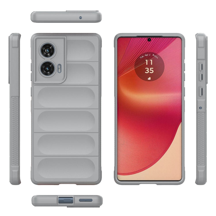 For Motorola Edge 50 Fusion 5G Global Magic Shield TPU + Flannel Phone Case(Grey) - free shipping - PMC TechLife - Order now!