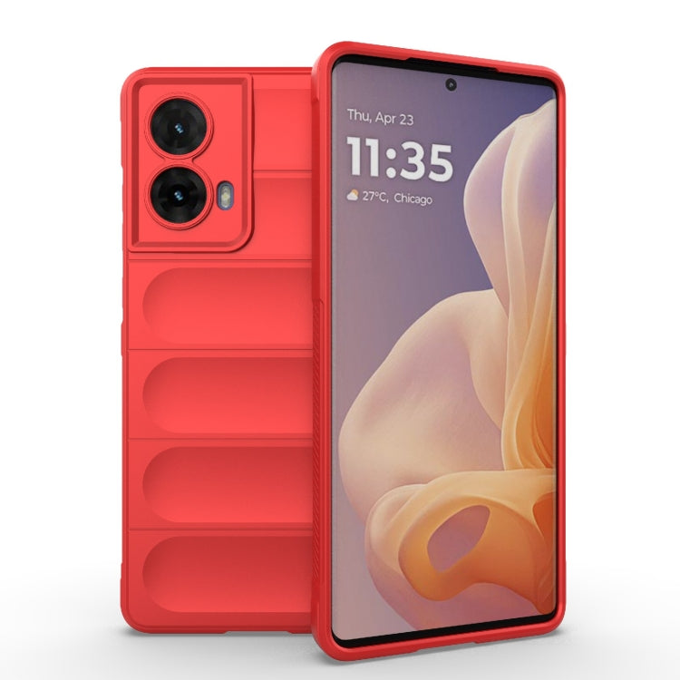 For Motorola Moto G85 5G Global Magic Shield TPU + Flannel Phone Case(Red) - free shipping - PMC TechLife - Order now!