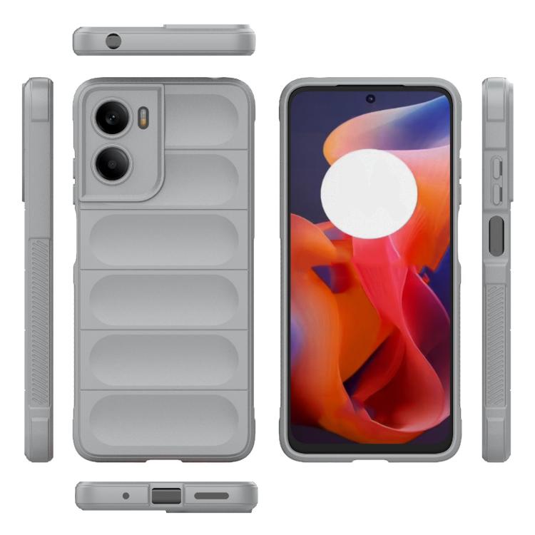 For Motorola Moto G05 4G / E15 Magic Shield TPU + Flannel Phone Case(Grey) - free shipping - PMC TechLife - Order now!