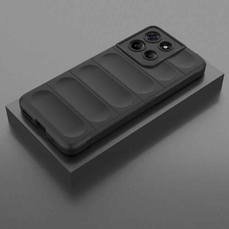 For Motorola Moto G15 4G Global Magic Shield TPU + Flannel Phone Case(Black) - free shipping - PMC TechLife - Order now!