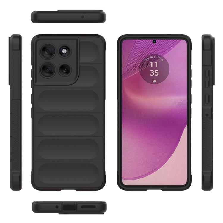 For Motorola Moto G86 5G Magic Shield TPU + Flannel Phone Case(Black) - free shipping - PMC TechLife - Order now!