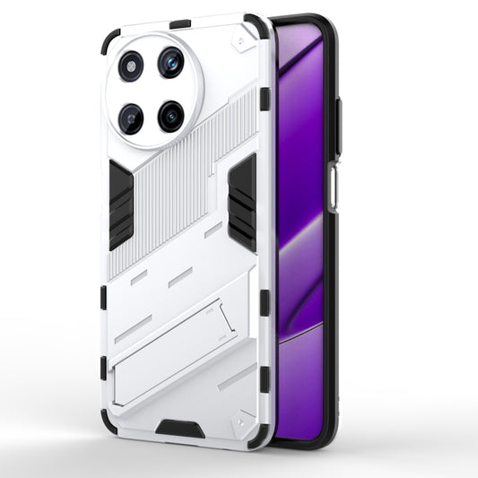 For Realme 11 4G Global Punk Armor 2 in 1 PC + TPU Phone Case with Holder(White) - Realme Cases by PMC Jewellery | Online Shopping South Africa | PMC Jewellery | Buy Now Pay Later Mobicred