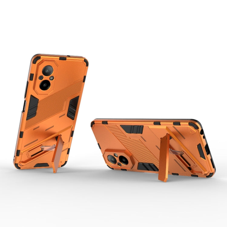 For Realme C67 4G Global Punk Armor 2 in 1 PC + TPU Phone Case with Holder(Orange) - Realme Cases by PMC Jewellery | Online Shopping South Africa | PMC Jewellery | Buy Now Pay Later Mobicred