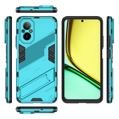 For Realme C67 4G Global Punk Armor 2 in 1 PC + TPU Phone Case with Holder(Blue) - Realme Cases by PMC Jewellery | Online Shopping South Africa | PMC Jewellery | Buy Now Pay Later Mobicred