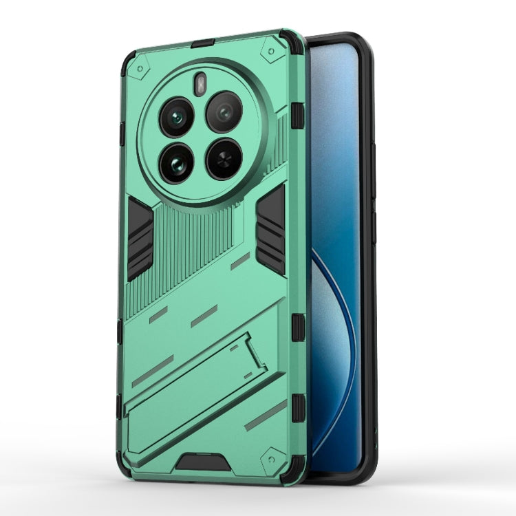 For Realme 12 Pro 5G Global Punk Armor 2 in 1 PC + TPU Phone Case with Holder(Green) - Realme Cases by PMC TechLife | Online Shopping South Africa | PMC TechLife | Buy Now Pay Later Mobicred