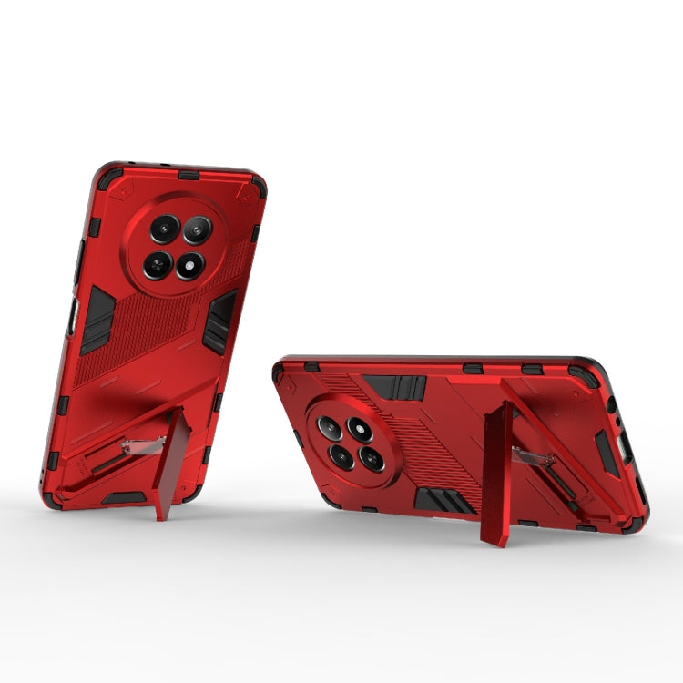 For Realme 12 5G Global Punk Armor 2 in 1 PC + TPU Phone Case with Holder(Red) - Realme Cases by PMC Jewellery | Online Shopping South Africa | PMC Jewellery