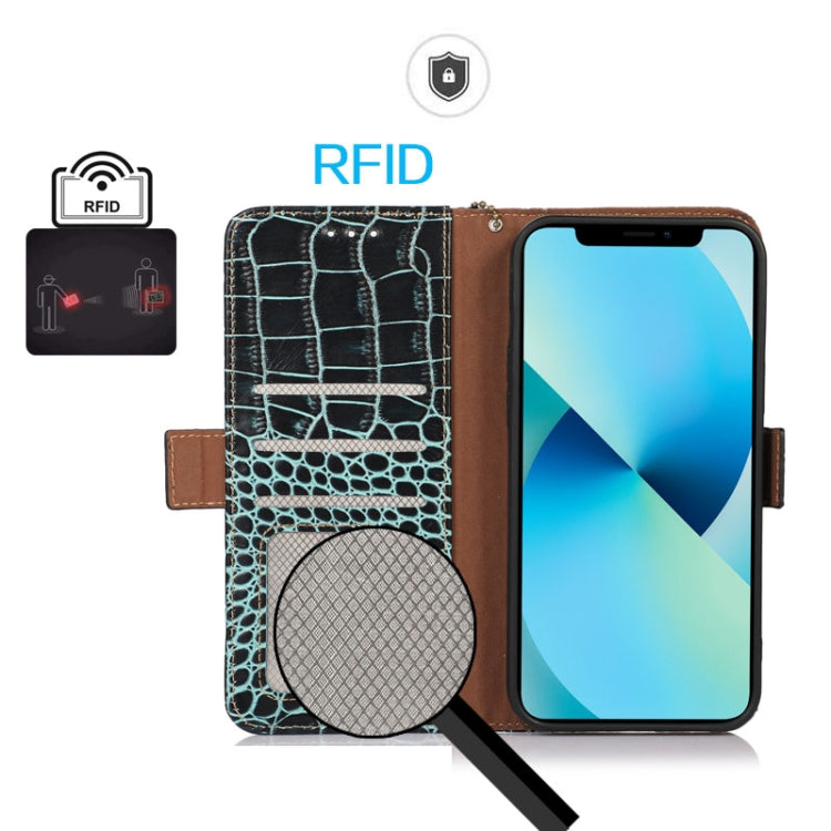 For OnePlus Nord CE4 Lite Crocodile Top Layer Cowhide Leather Phone Case(Green) - OnePlus Cases by PMC TechLife | Online Shopping South Africa | PMC TechLife | Buy Now Pay Later Mobicred