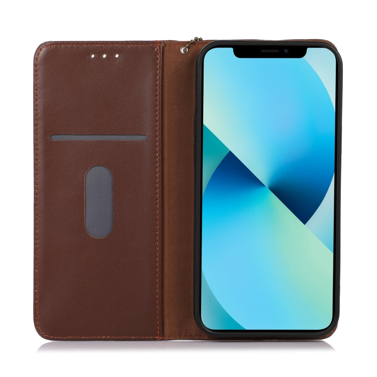 For OnePlus Ace 2 Pro KHAZNEH Nappa Top Layer Cowhide Leather Phone Case(Brown) - OnePlus Cases by PMC TechLife | Online Shopping South Africa | PMC TechLife | Buy Now Pay Later Mobicred