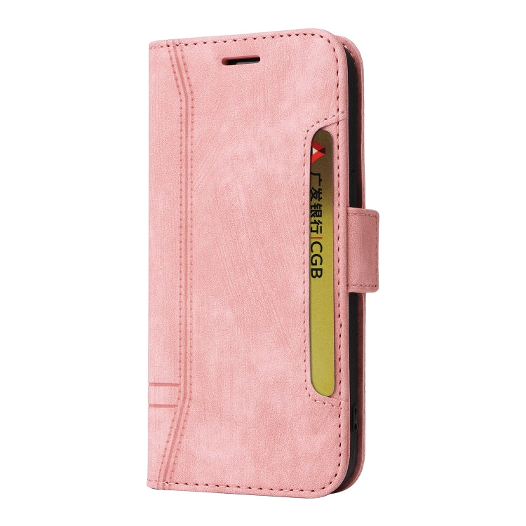 For Samsung Galaxy S24 BETOPNICE Dual-side Buckle Leather Phone Case(Pink) - Galaxy Phone Cases by BETOPNICE | Online Shopping South Africa | PMC Jewellery | Buy Now Pay Later Mobicred