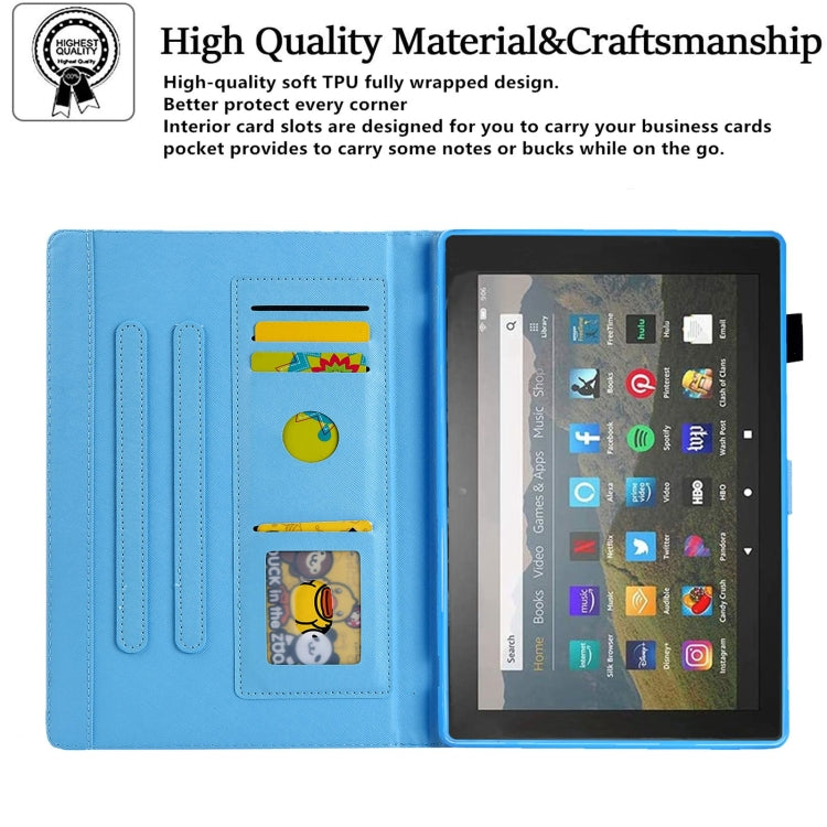 For Amazon Fire Max 11 2023 Colored Drawing Leather Smart Tablet Case(Dazzling Pineapple) - Amazon by PMC TechLife | Online Shopping South Africa | PMC TechLife | Buy Now Pay Later Mobicred